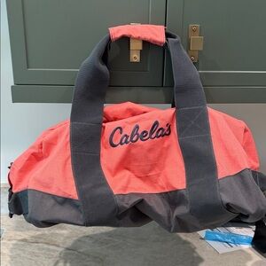 Cabela's Coral and Gray Travel Duffel
